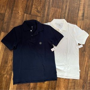 🆕 Gap Kids boy’s 👕 polos size XL (1 navy blue/1 white)